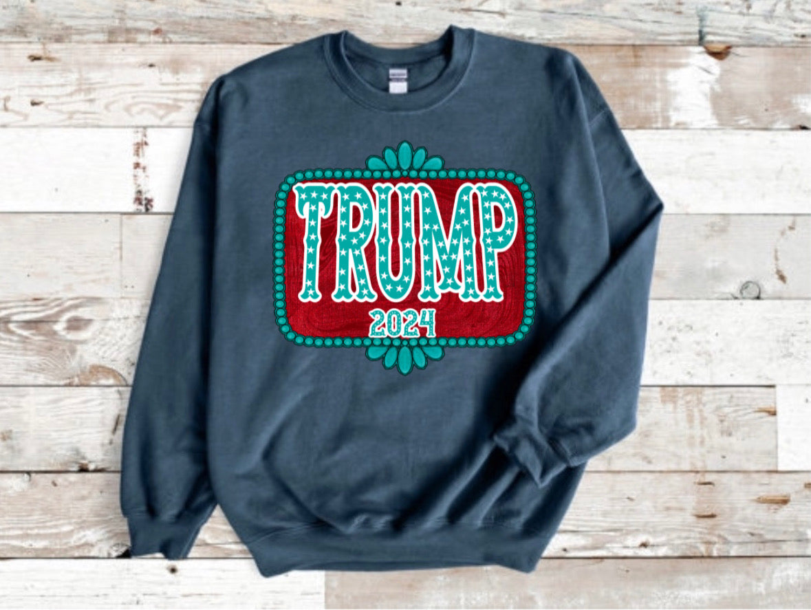 Turquoise TRUMP 2024 Sweatshirt