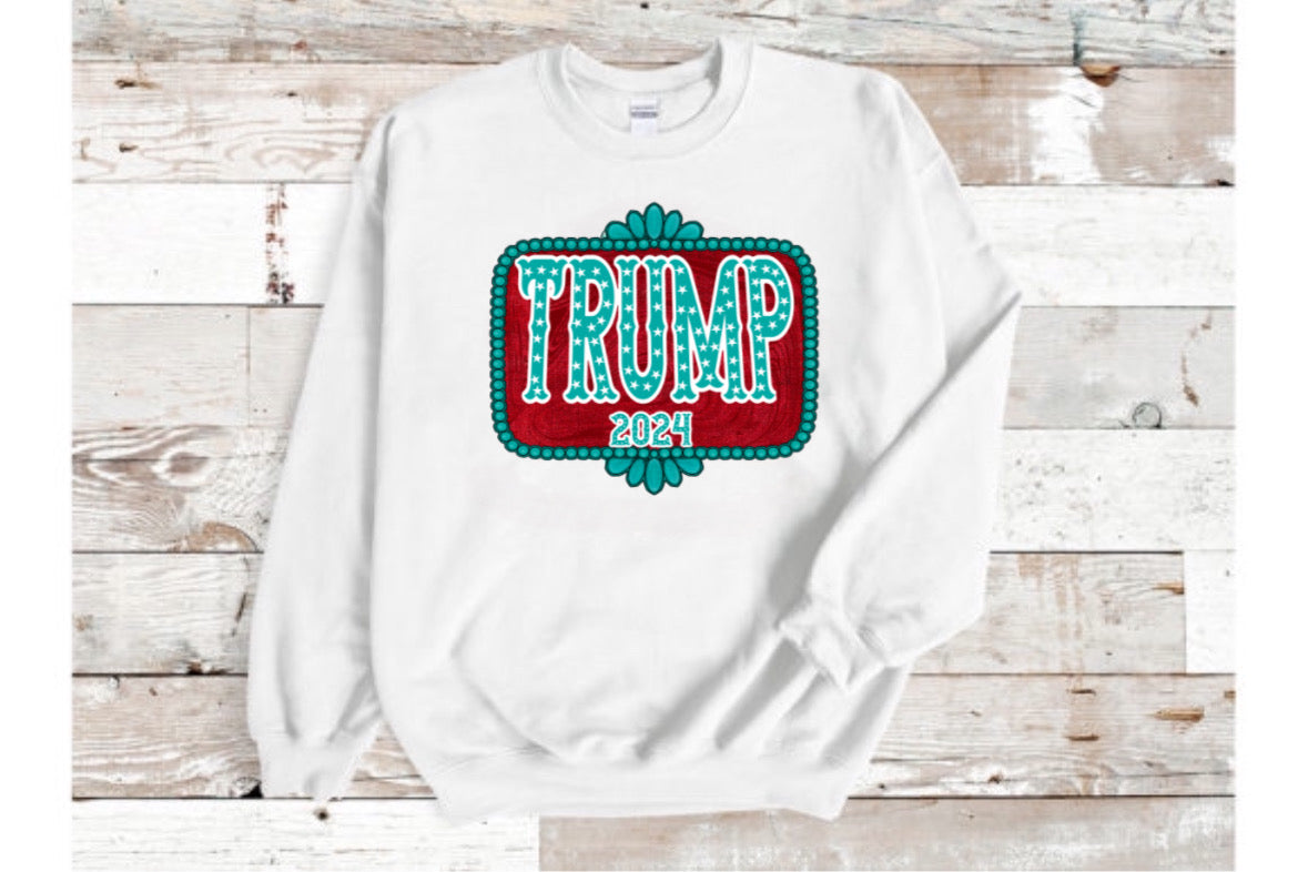 Turquoise TRUMP 2024 Sweatshirt