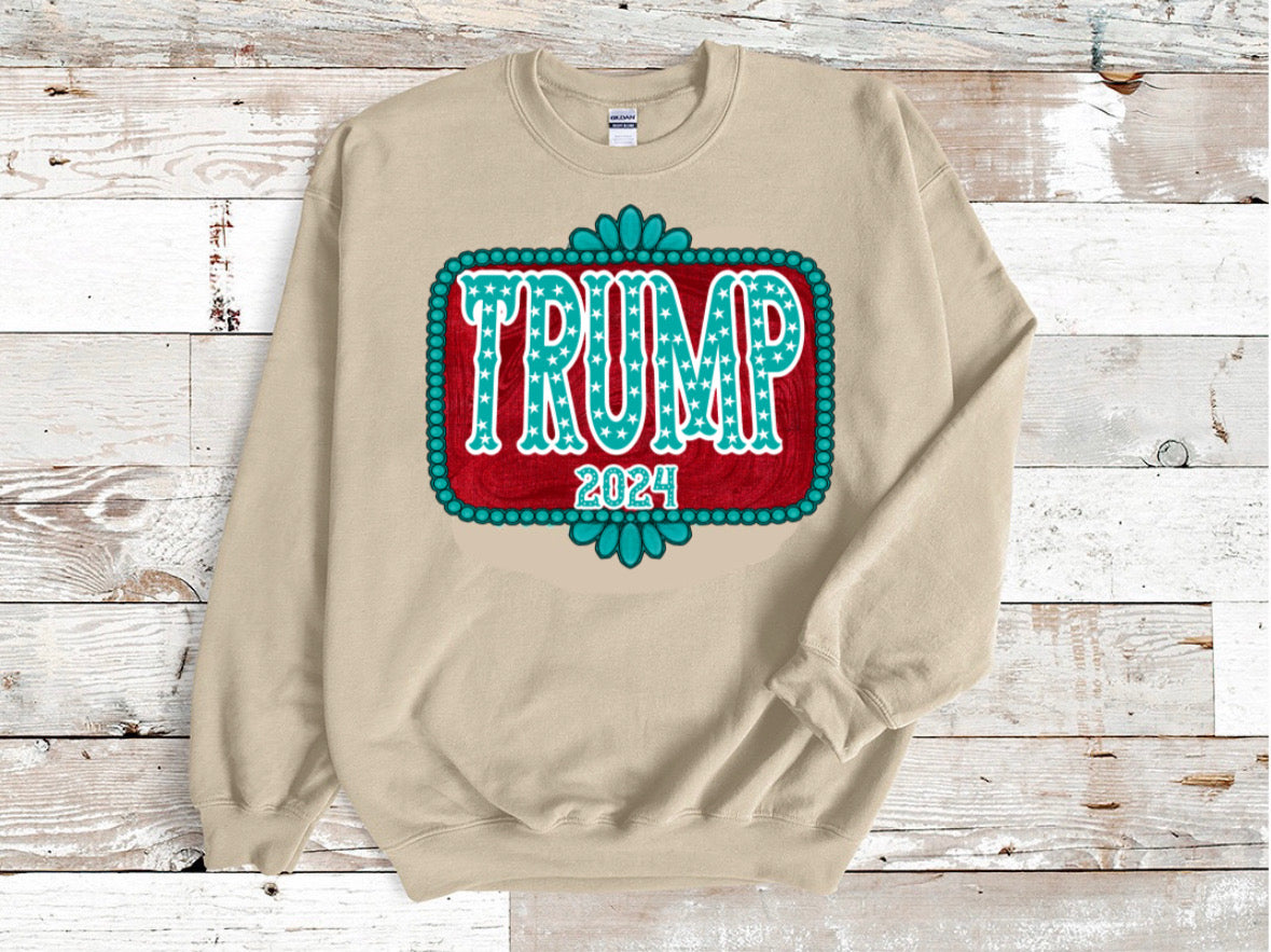 Turquoise TRUMP 2024 Sweatshirt